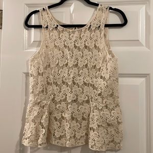 Vintage Lace Peplum Top